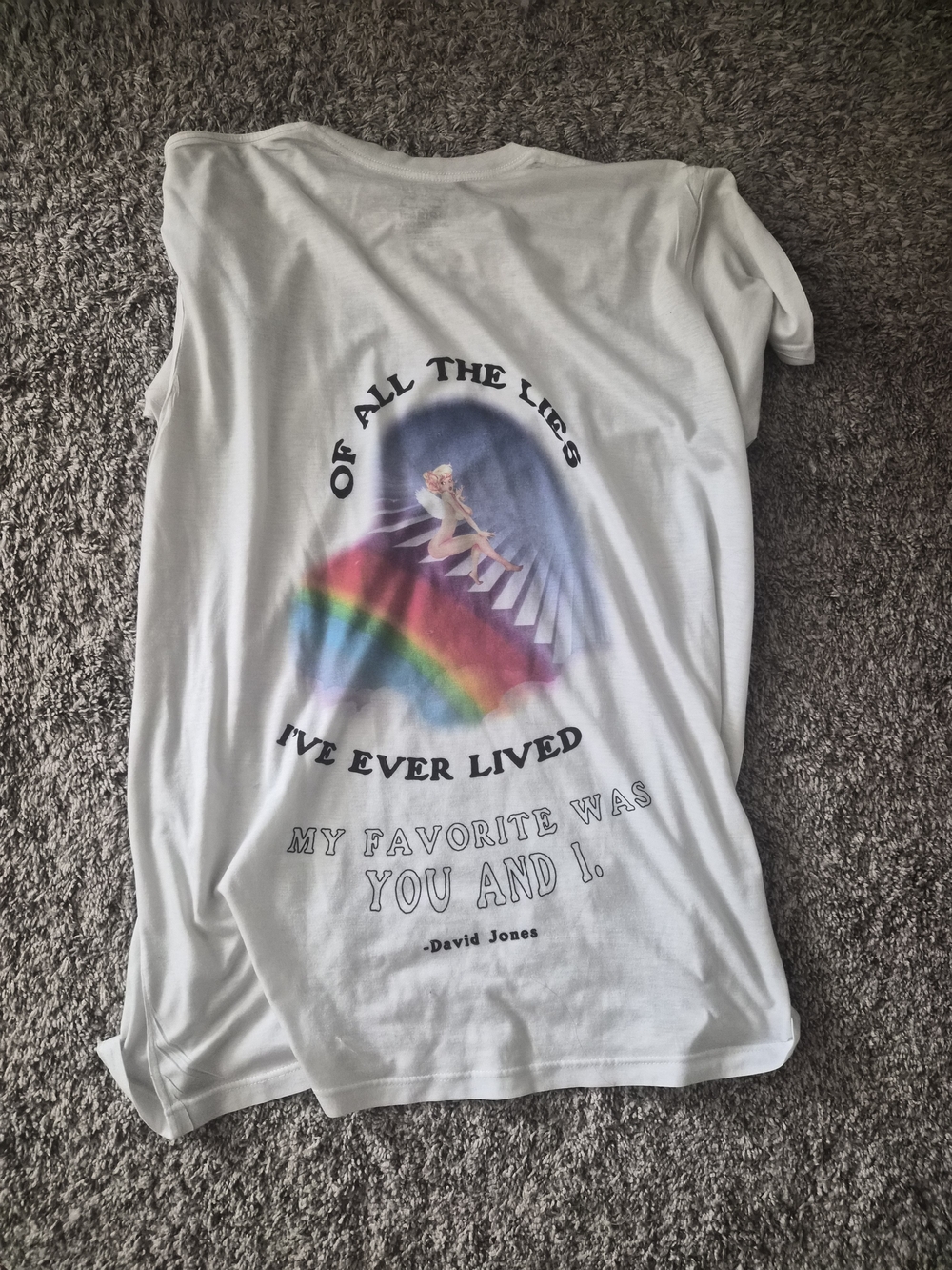 Boys Lie Of All The Lies I've Ever Lived T Shirt, White, One Size Only